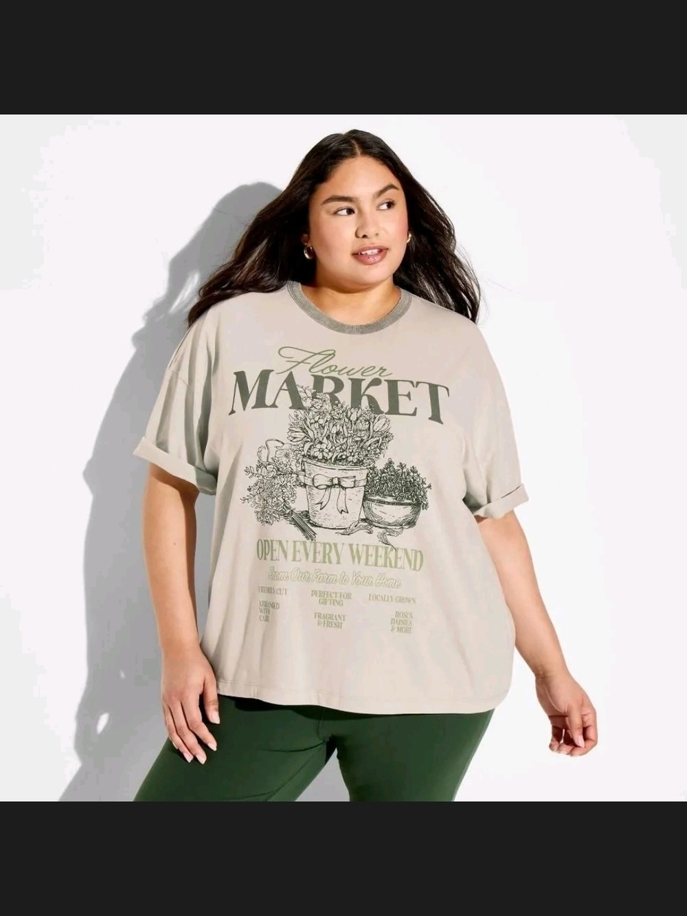 New Zoe + Liv Flower Market Tee Plus Size 3X